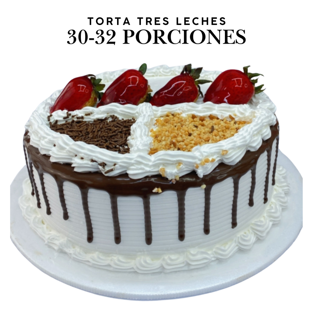 Torta tres Leches 30-32 Porciones